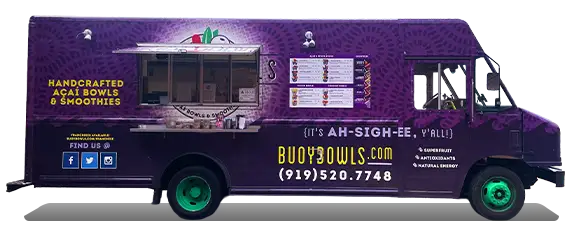 The Buoy Bowls Açaí Bowls and Smoothies Purple Food Truck