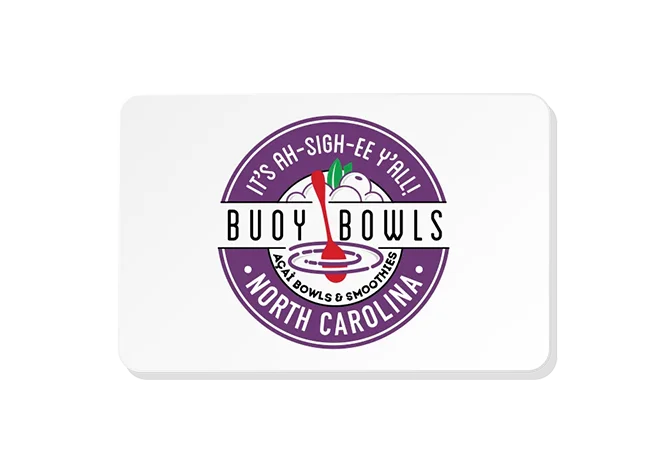 Buoy Bowls gift card with Buoy Bowls logo