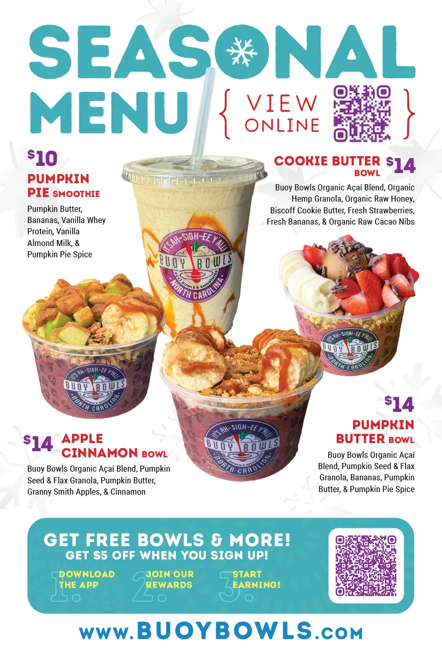 2025 Fall Seasonal Menu