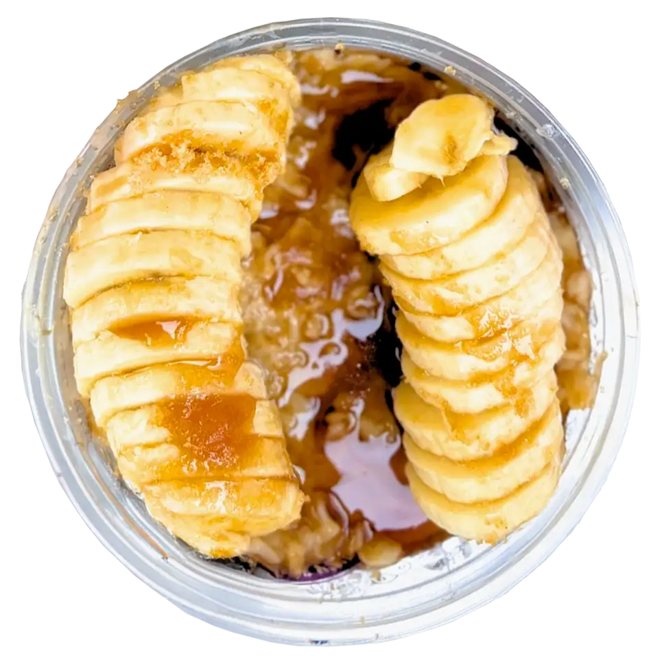 Oatmeal Bowl Number 1 - Oatmeal, bananas, brown sugar, and organic honey