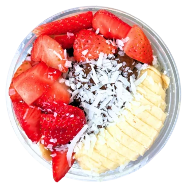 Oatmeal Bowl Number 5 - Oatmeal, Nutella, Strawberries, Bananas, & Coconut Flakes